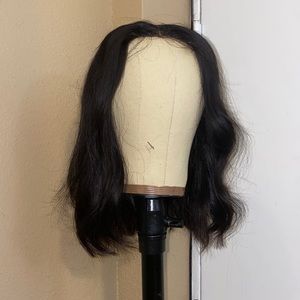 Gently worn 10” blunt cut Brazilian closure wig